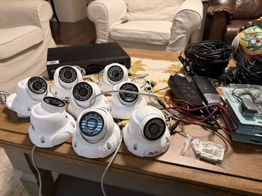 Security Camera System with 8 POE Cameras