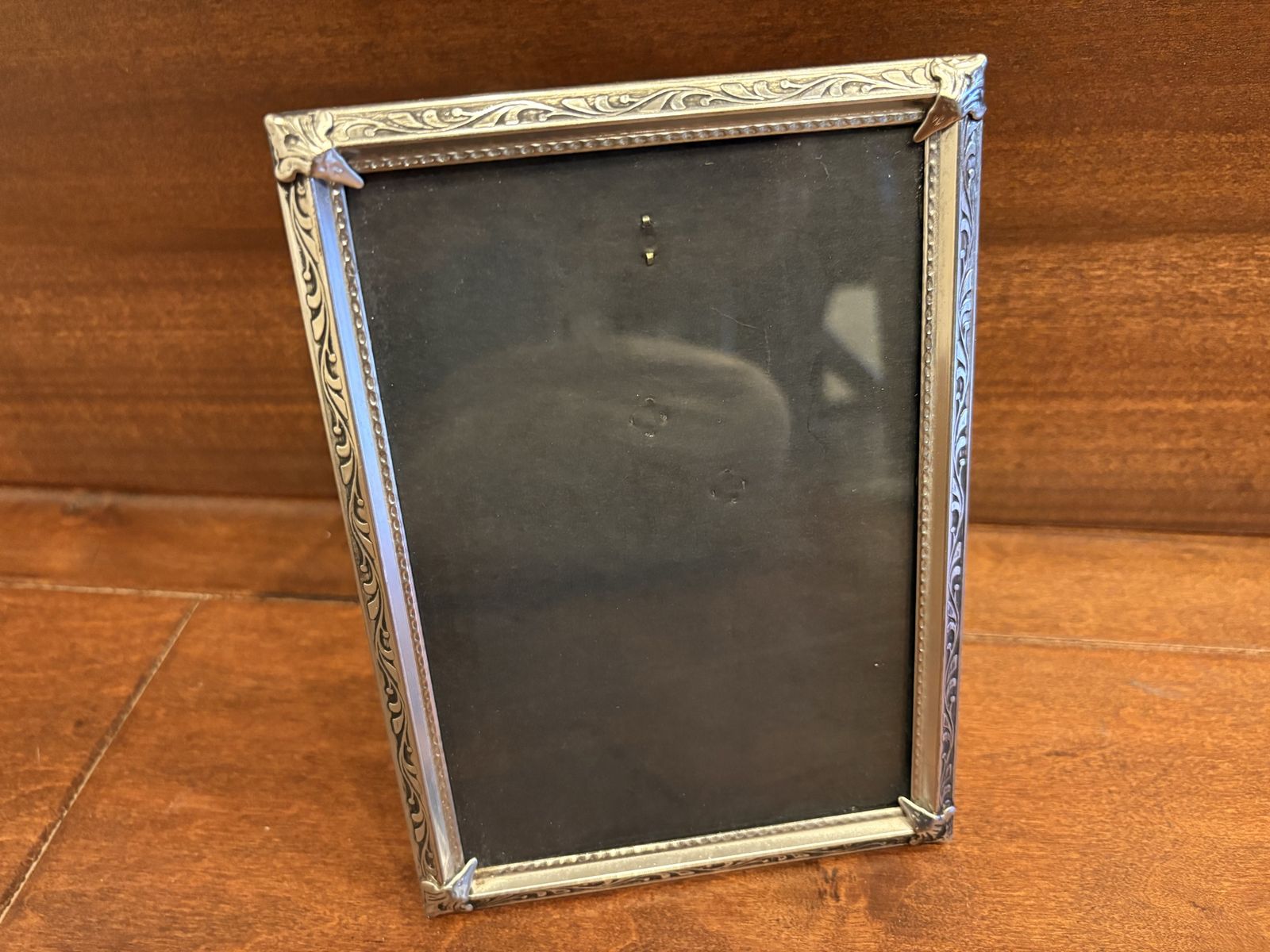 Vintage Silver Tone Metal Frame Tabletop or Hang
