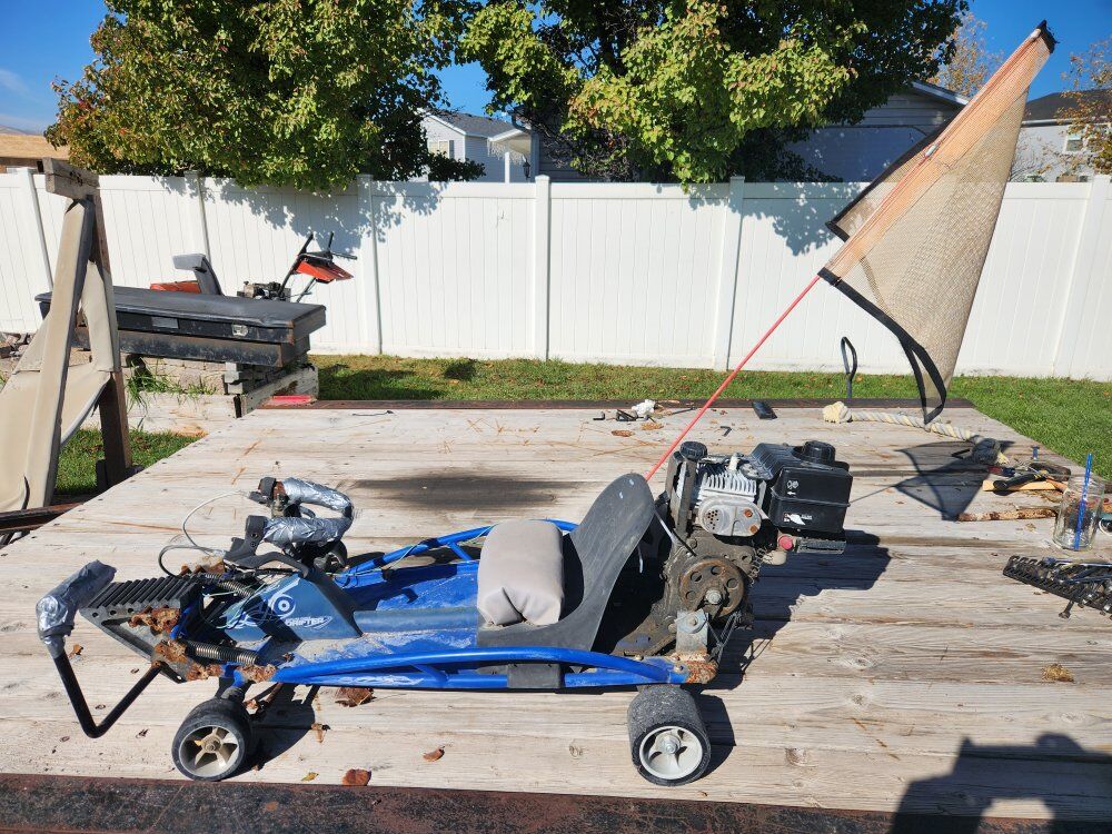 razor drift kart made into gas go kart