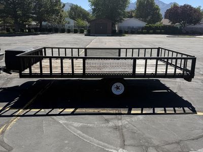 Utility Trailer with Storage Box/ Removable Ramps