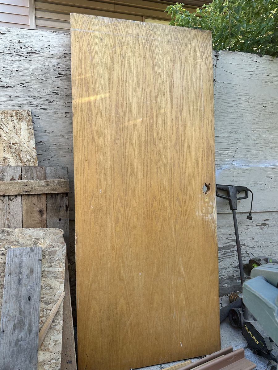 Large solid wood door