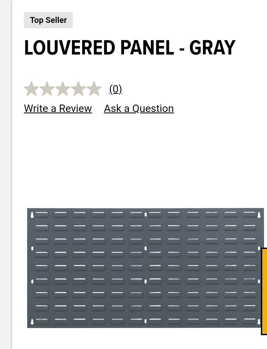 Gray Louvered Panel Storage Wall Mount (4)