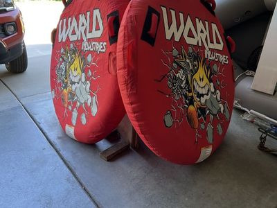 World Industries Red Wakeboard/Tube - Inflatable Water Sport Towable (Pair)