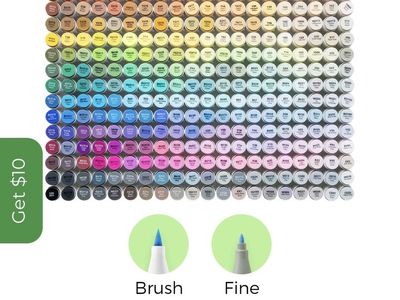 320 Ohuhu Honolulu brush/fine tip markers