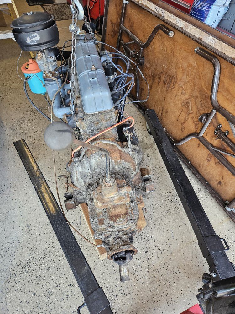 1953 chevy engine 216 with 4spd transmission