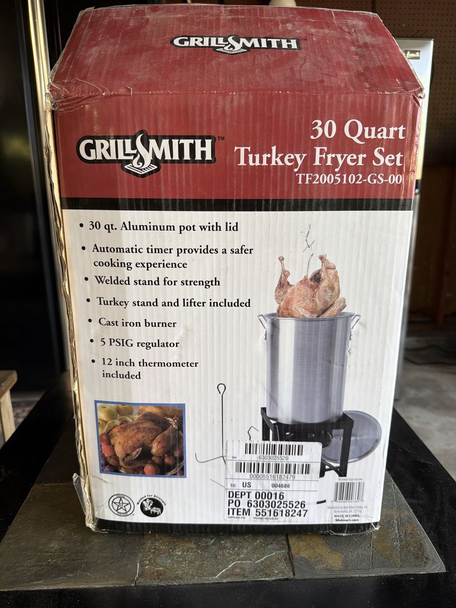 GrillSmith 30-Quart Turkey Fryer Set – NEW in Box – $60 obo