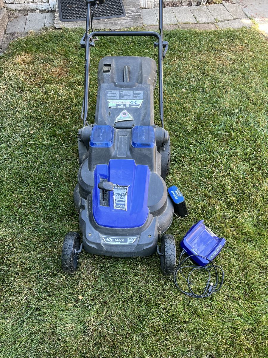 Kobalt 40V MAX 20-inch Cordless Electric Push Mower with Bad Battery & Charger