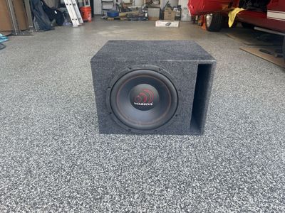 Massive Audio Car Subwoofer 12" in Ported Enclosure - Great Bass for Your Ride
