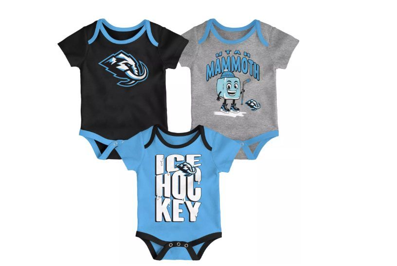 Brand New with Tags Baby Utah Mammoth 3-pack Onesies