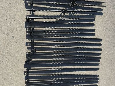 28 pcs Iron Baluster Matte Black Double Twist