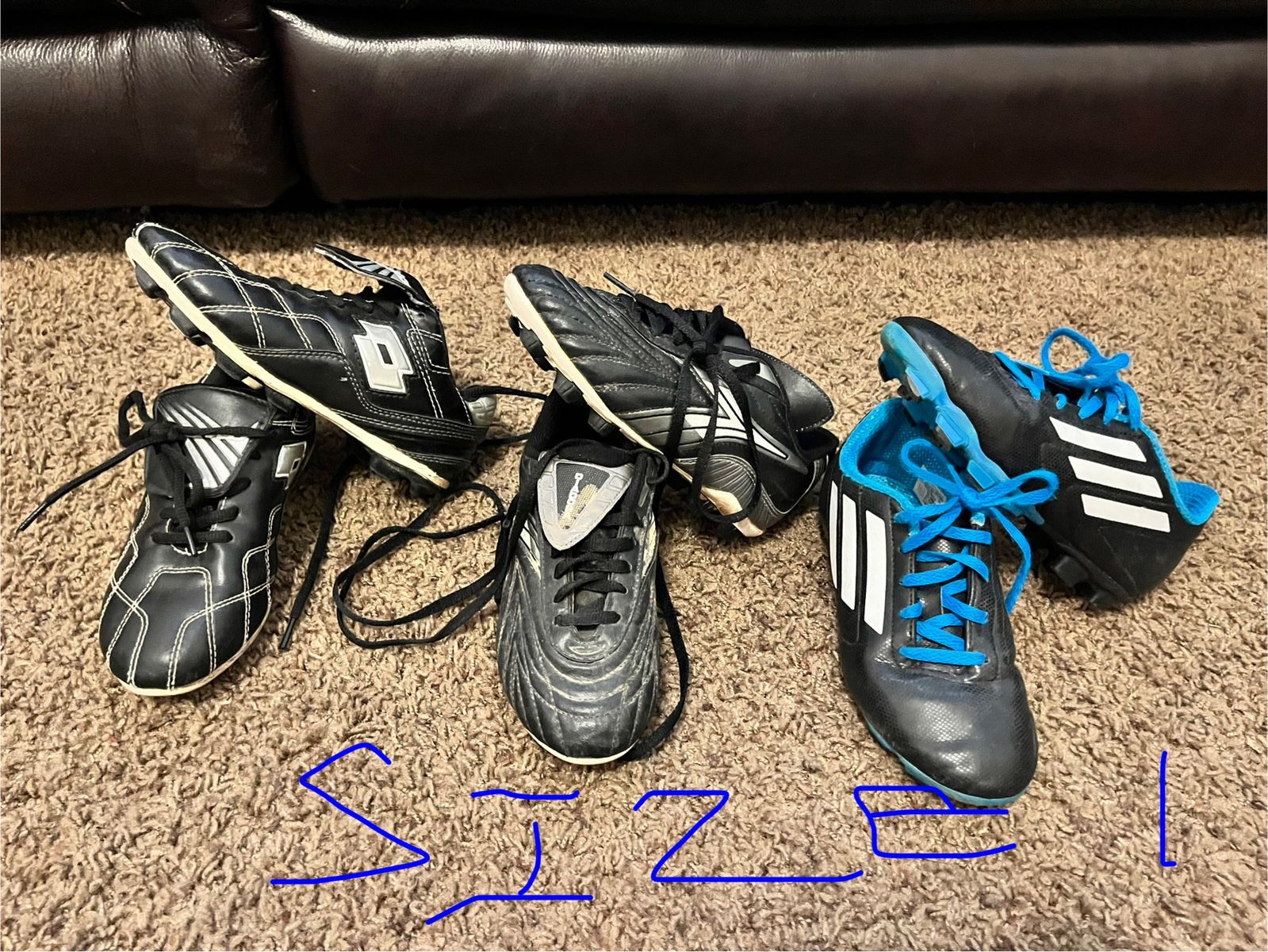 Boys and Girls soccer cleats