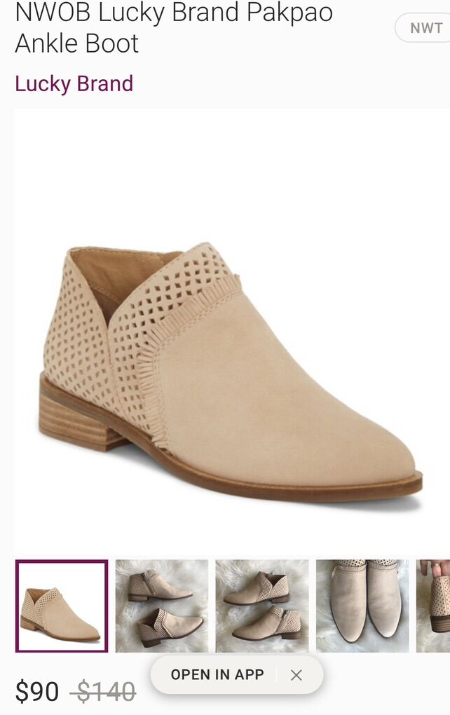 Lucky Brand Pakpao Ankle Boot Size 8