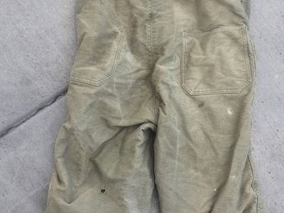 Vintage 1940s WWII US Navy N-1 Deck Pants – Wool Lined Overalls Thrashed Patina