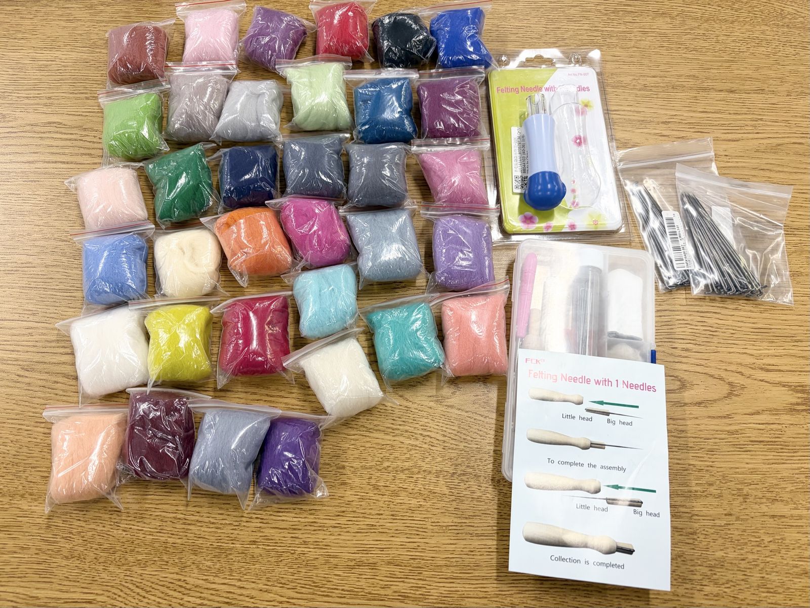 Multi Color Needle Felting Kit