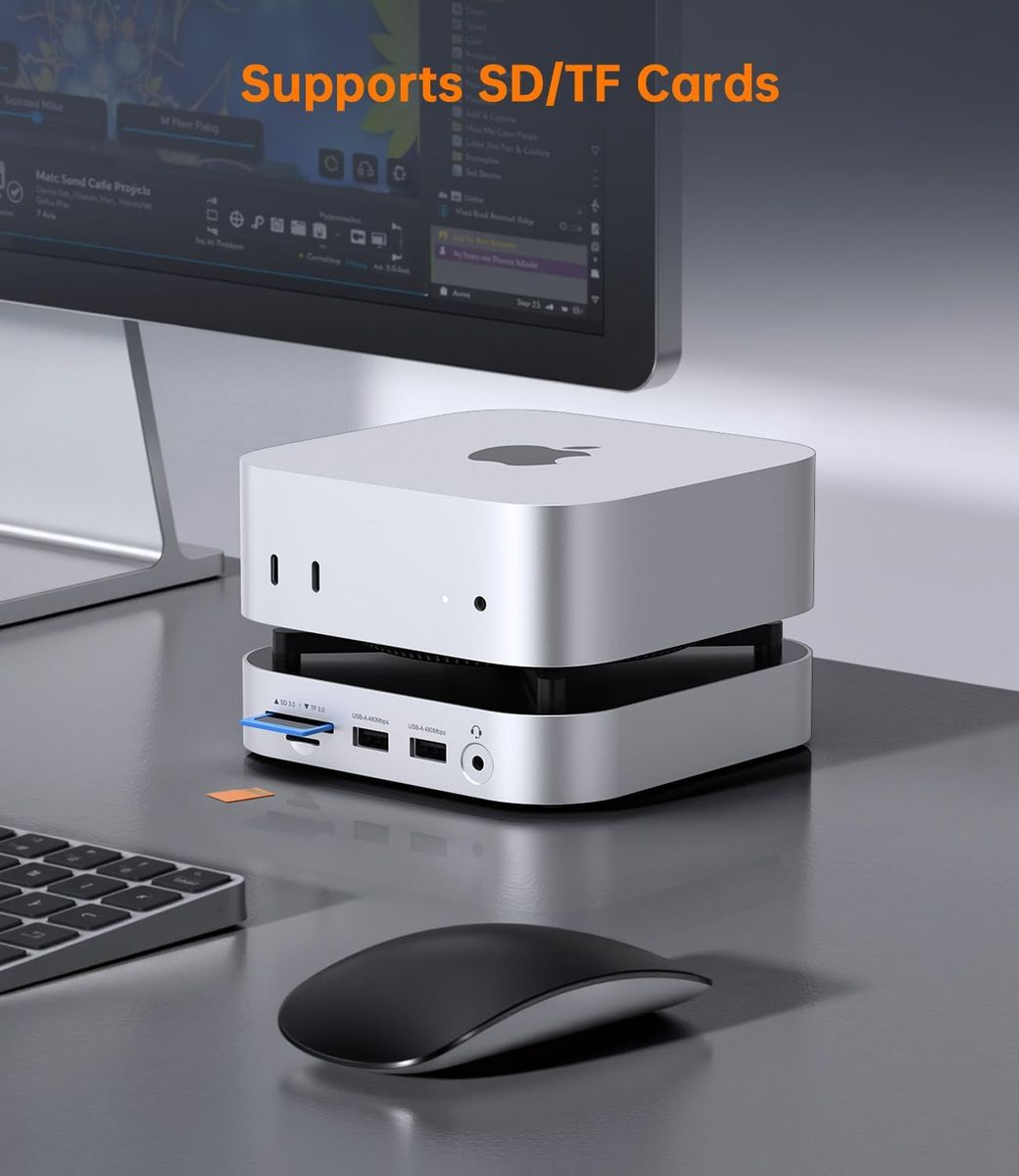 New in Box Mac mini M4 Dock, Aluminum Mac mini Docking Station for Apple Mac mini M4 / Pro, M.2 NVMe 2280 SSD Enclosure, 10Gbps