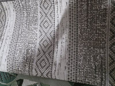 Brand new Origin21 Neutral Geometric Stripe Flatweave Polypropylene Outdoor Rug 5' x 7'