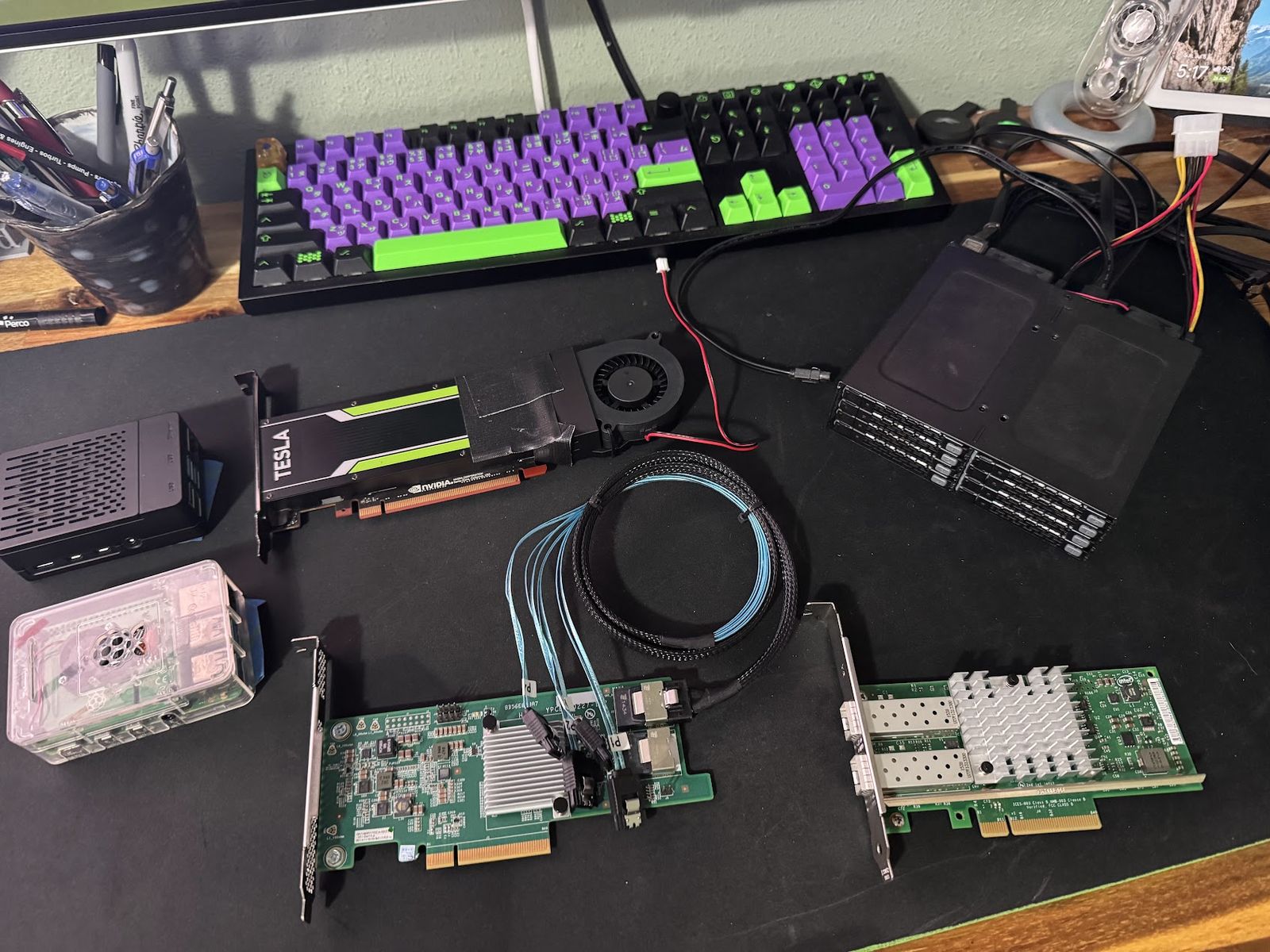 Homelab stuff - Rasberry Pi4, nvidia graphics cards, networking, hba cards, SSD caddies
