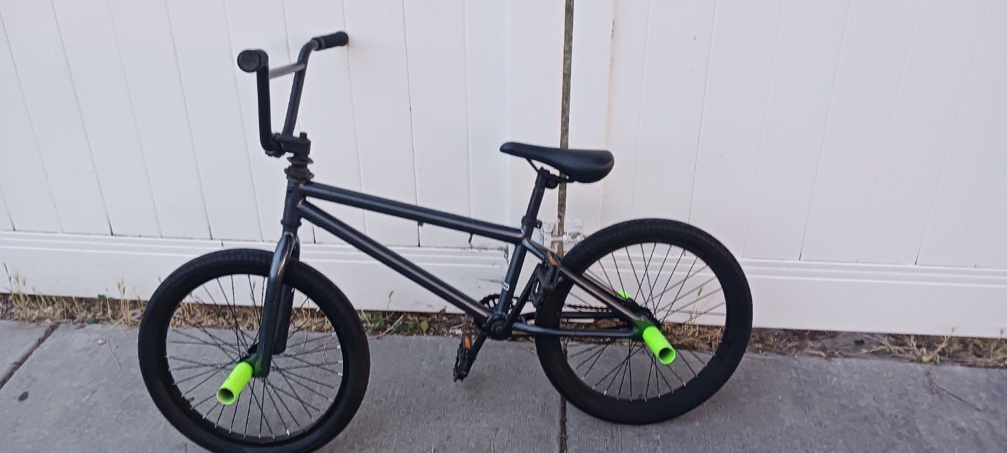 BMX Bike with Neon Green Pegs - Used
