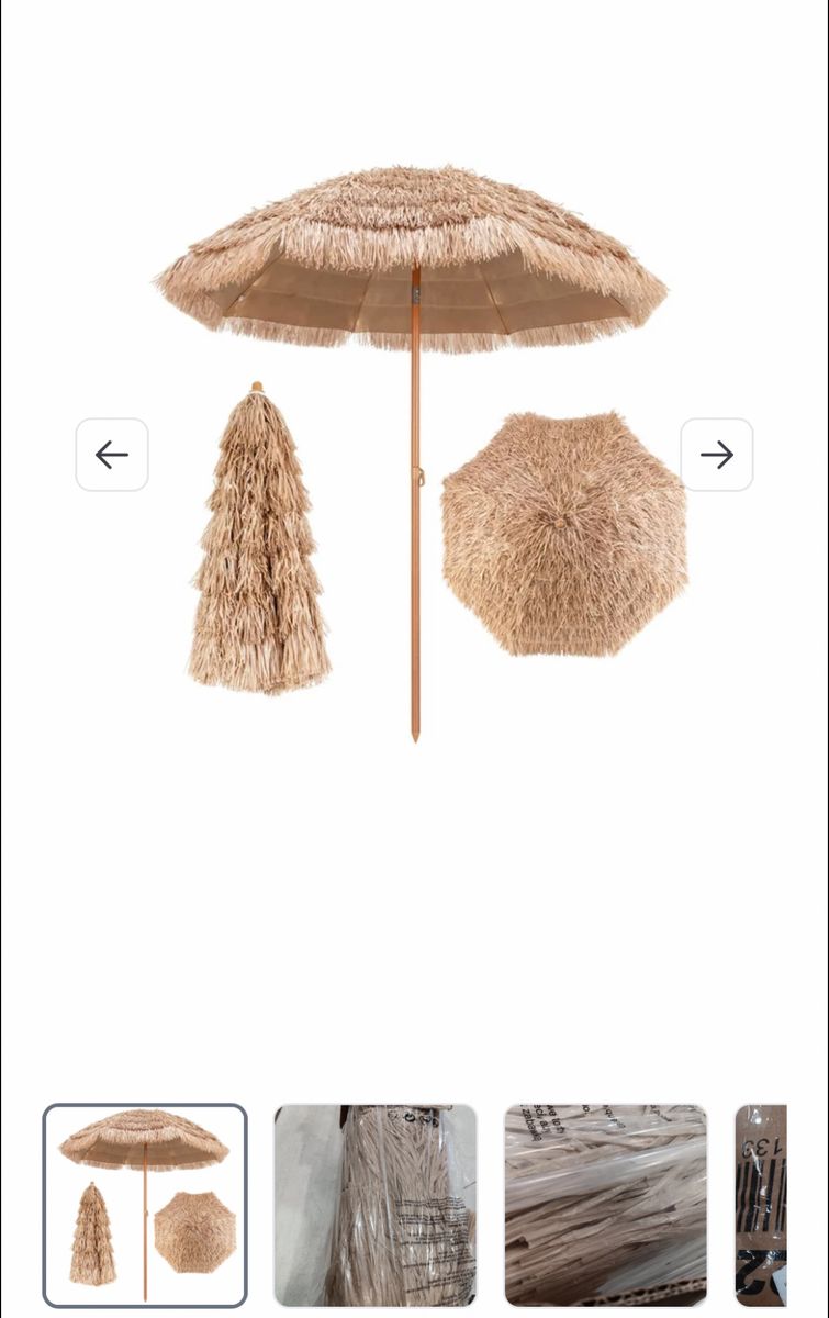 Costway 7.2ft tiki umbrella 