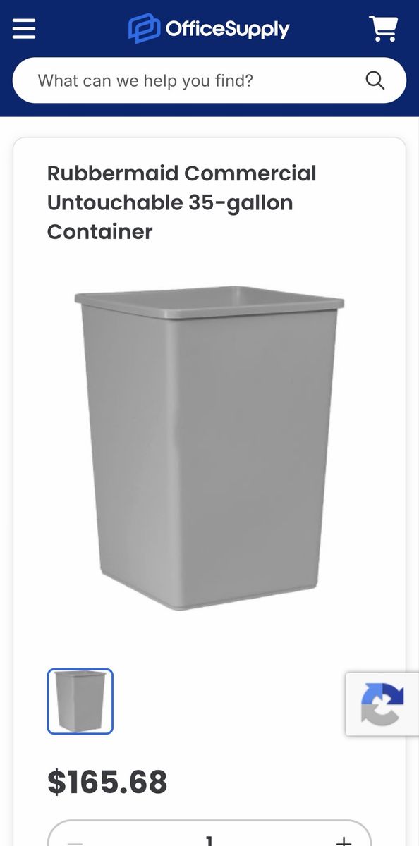 Rubbermaid Commercial Untouchable 35-Gallon Container – Brand New in Box