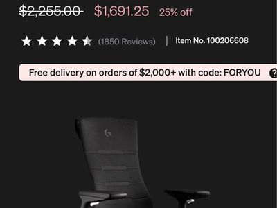 Logitech G x Herman Miller Embody Gaming Chair - Black, Ergonomic