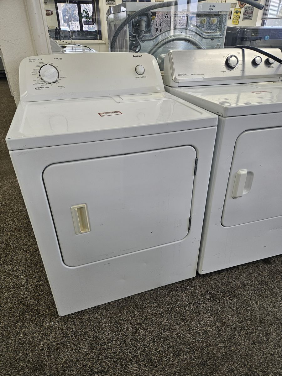 Admiral White Electric Clothes Dryer - Works Great, Ready to Use