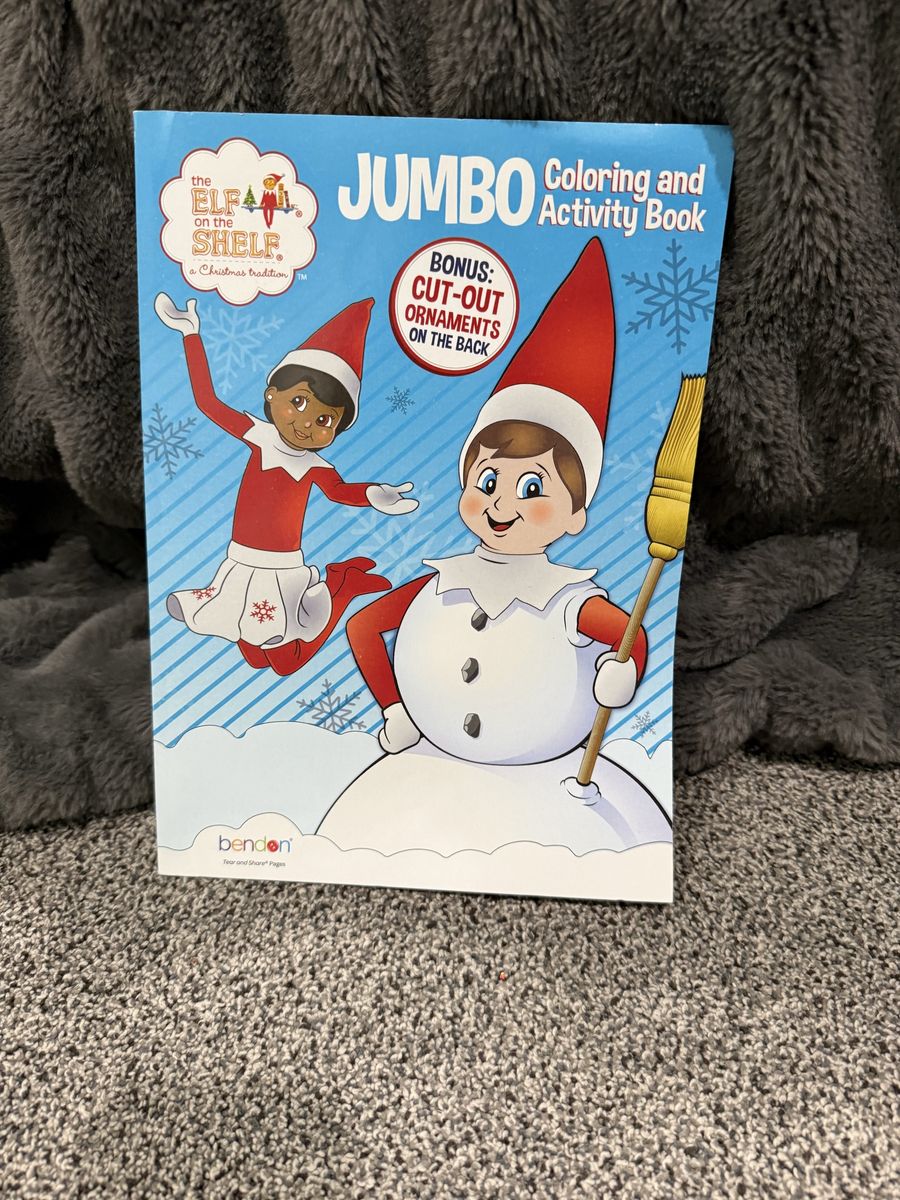 Bendon The Elf on the Shelf Jumbo Coloring & Activity Book w/ Cut-Out Ornaments