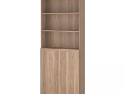 IKEA BILLY/OXBERG Bookcase with Doors, Oak Effect, 31 1/2x11 3/4x79 1/2 " - new, never used