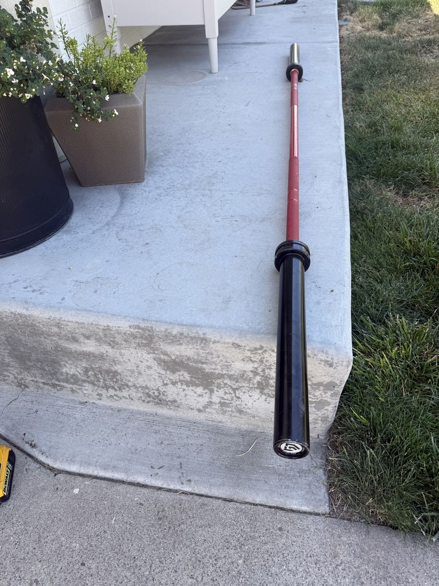 New 45 Pound Red Barbell 20kg 7 Foot