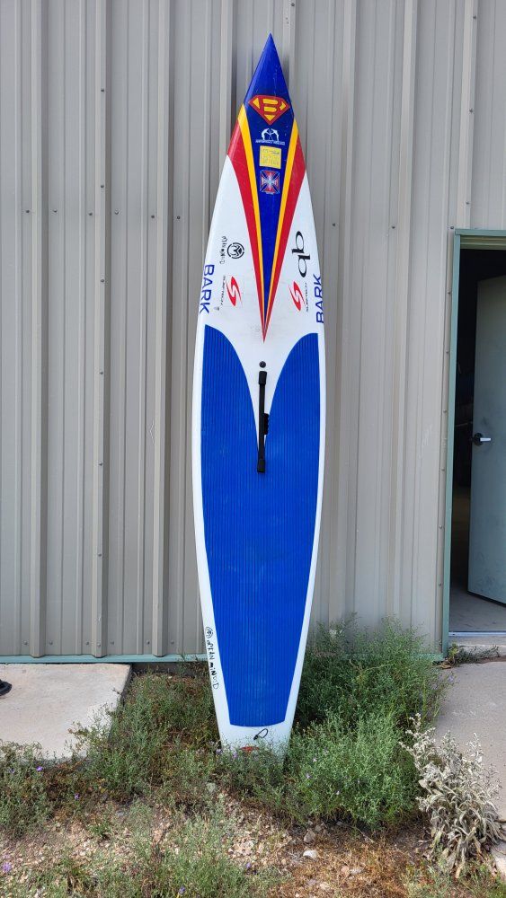 BARK Competitor 11 foot Stand-Up Paddleboard (SUP) - Blue/Red/Yellow - Racing/Touring