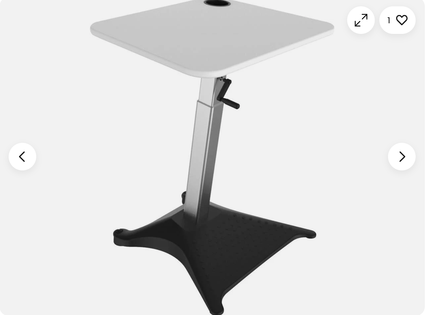 Safco 1964WH Adjustable Height Standing Desk/Table in WHITE, SEALED Brand New!