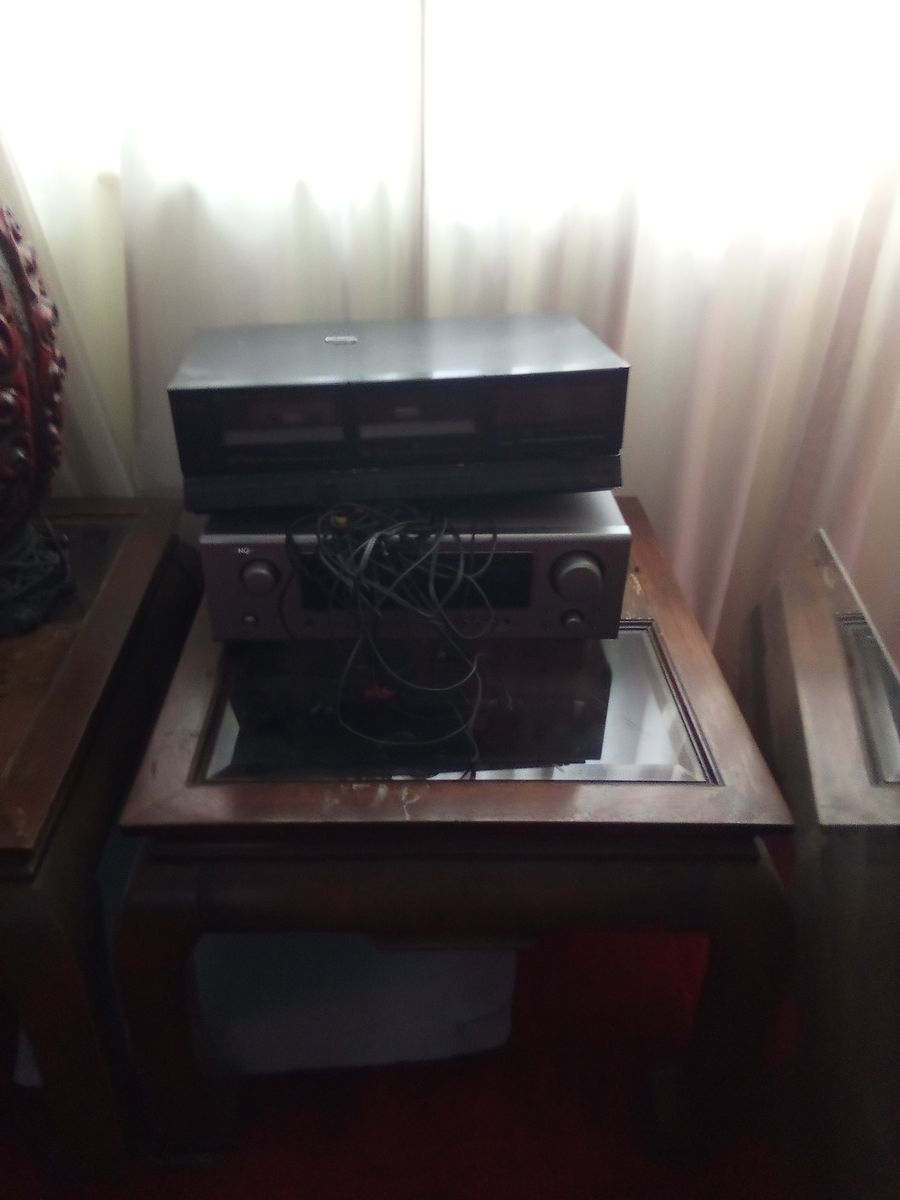Vintage Home Audio Stereo Equipment Set with Speakers and Cabinet