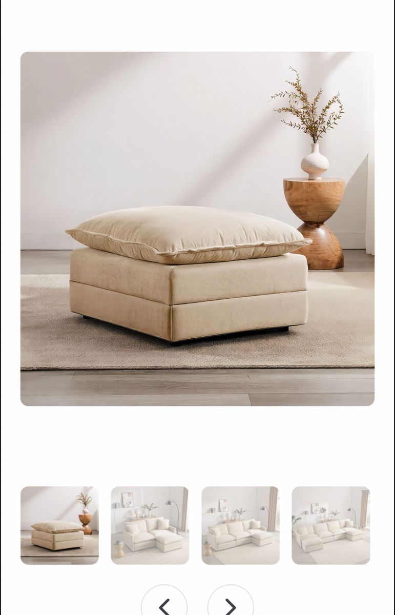 Oversized ottoman