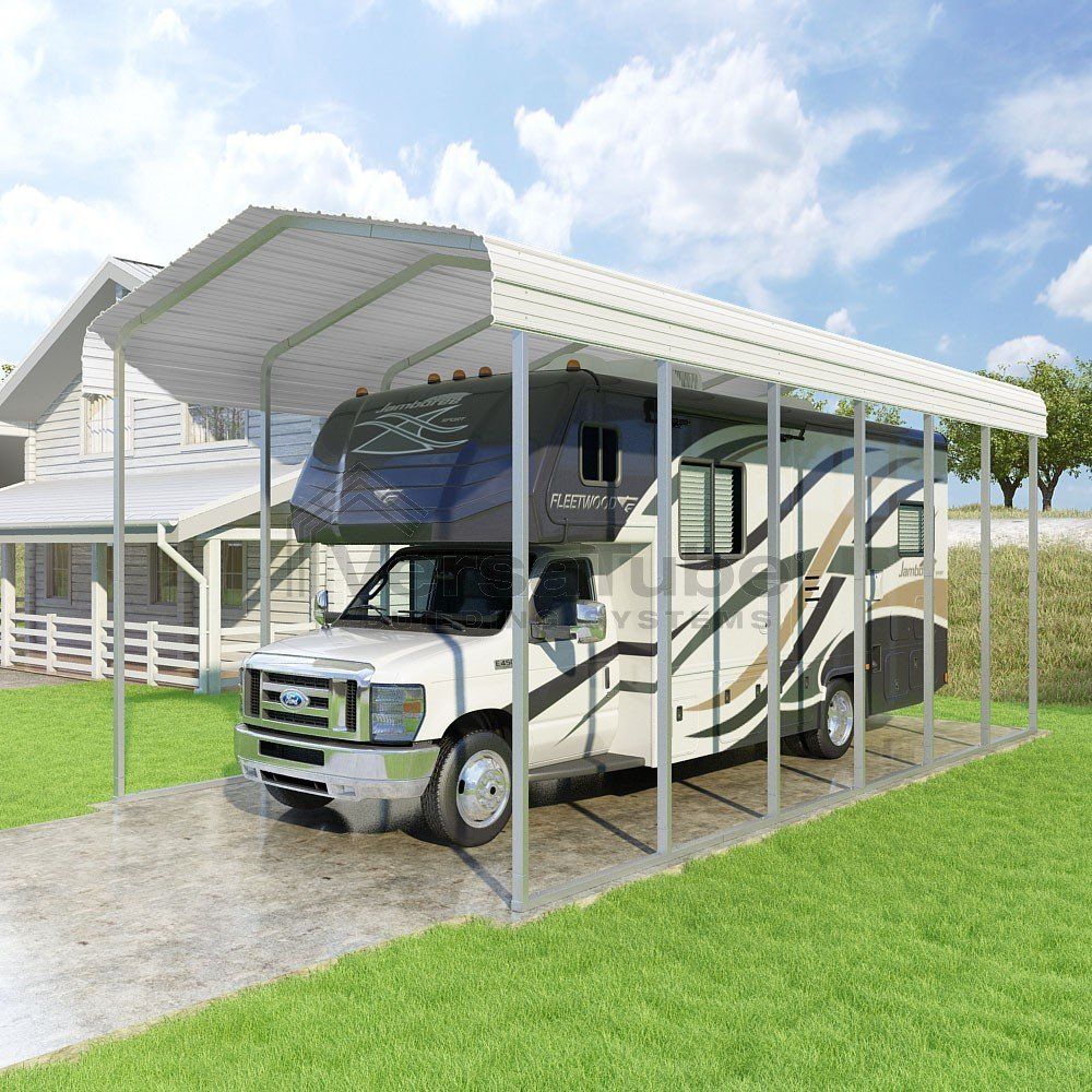 Metal carport 13'Wx25'Lx12'H.