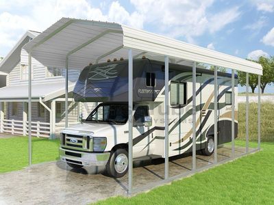 Metal carport 13'Wx25'Lx12'H.