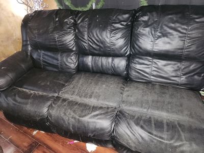 Black Leather Sectional Couch