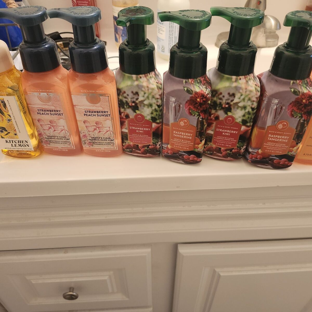 Bath and body works foaming soaps