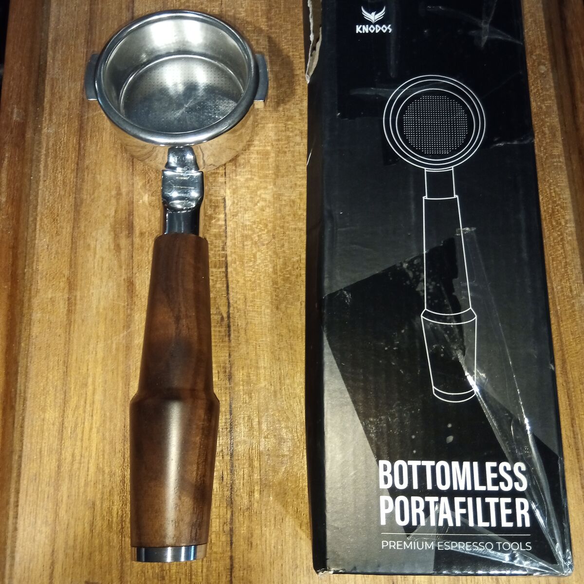 Rosewood portafilter for Breville Duo Temp espresso maker