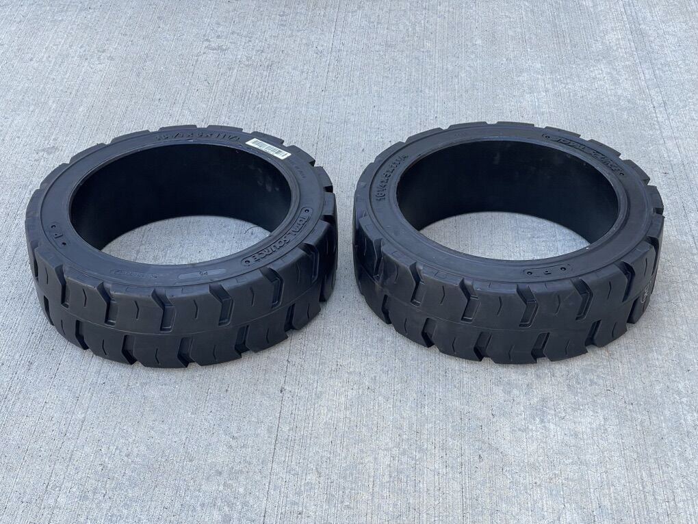2 NEW TOTAL SOURCE 16.25x5x11.25 FORKLIFT TIRES SOLID TRACTION PRESS-ON