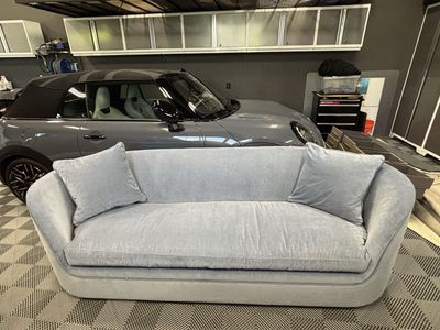 Bernhardt Blue Velvet Couch