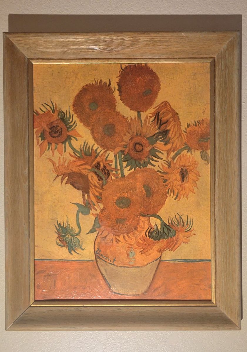 Nicely Framed Print of Van Gogh's  Iconic Sunflowers  