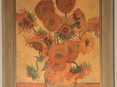 Nicely Framed Print of Van Gogh's Iconic Sunflowers