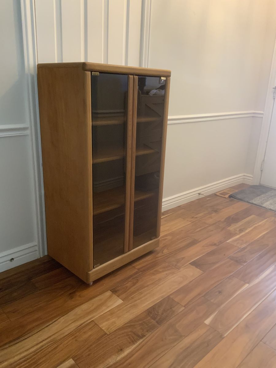 Oak wood cabined with glass front