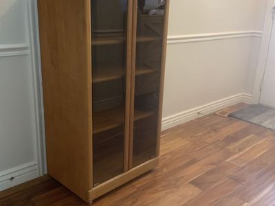 Oak wood cabined with glass front