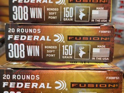 308 Federal Fusion Ammo 150 grain