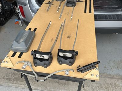 Custom SUV/Minivan Interior Bike Rack - Fits 2 Bikes, Thule Fork Mounts, Wheeled for Easy Loading