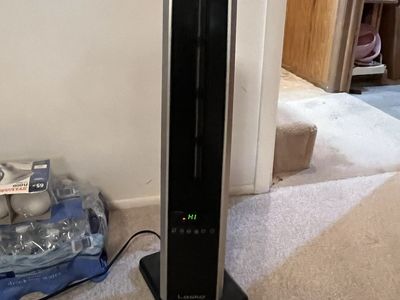 Lasko Digital Oscillating Ceramic Tower Space Heater - Silver & Black