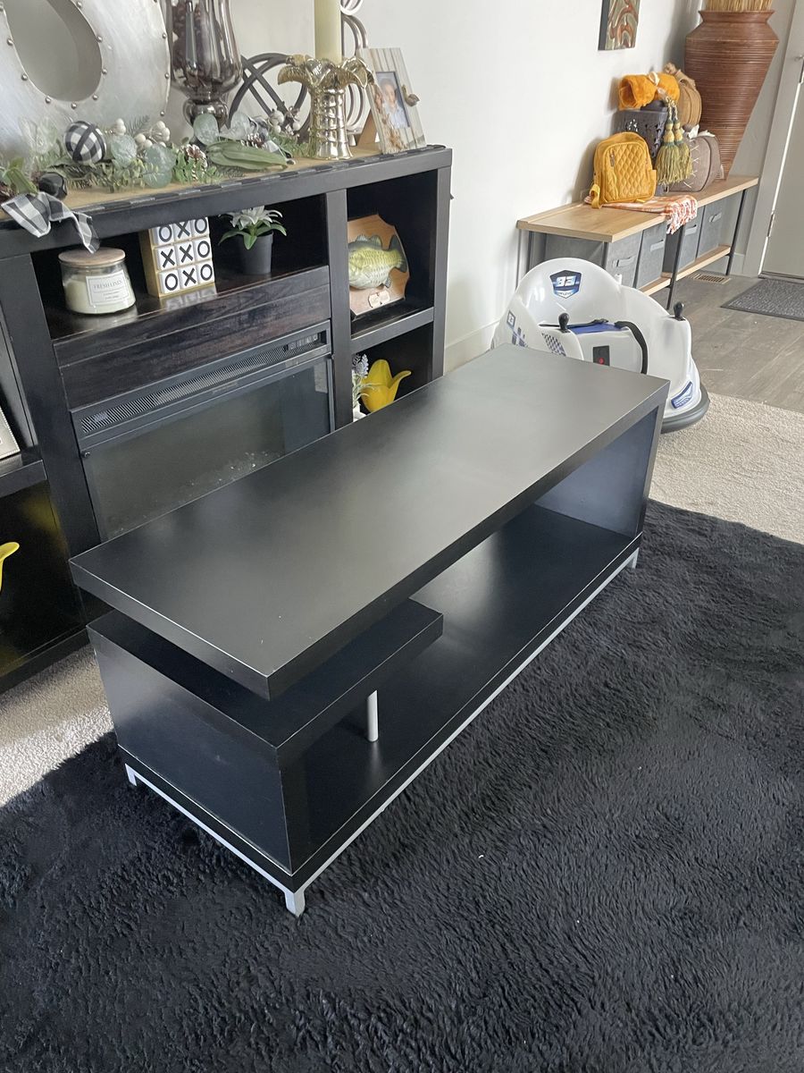 Modern Black TV Stand Media Console