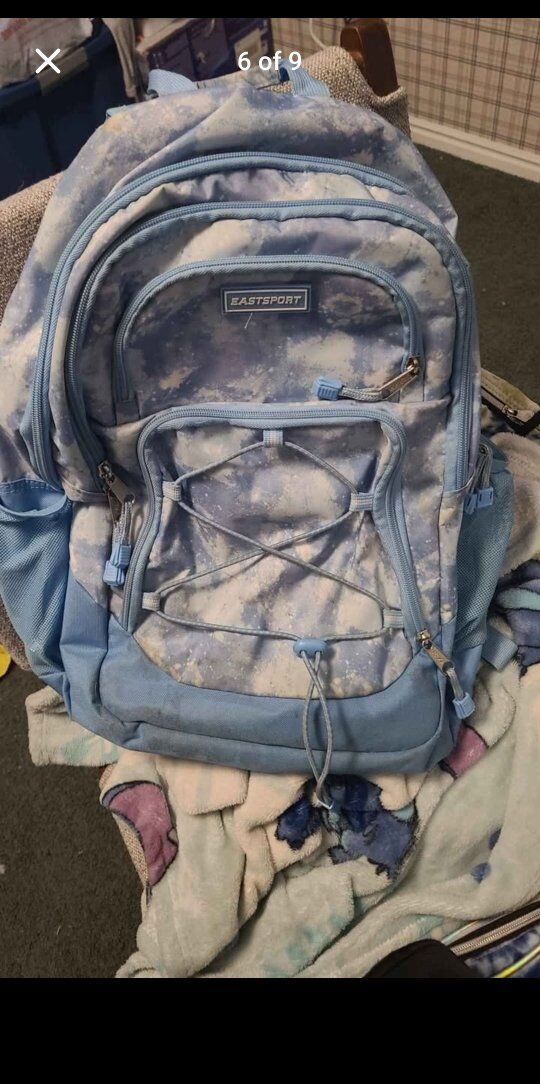 blue backpack