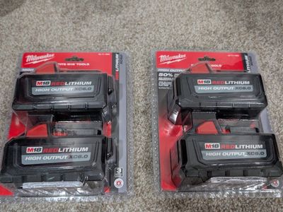 Milwaukee XC6.0 Batteries/Two 2 Packs